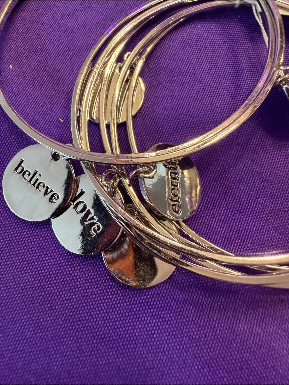 Park Lane Inspirational Charm Bangle Bracelet Set New With Tag - 7 bracelet in 1